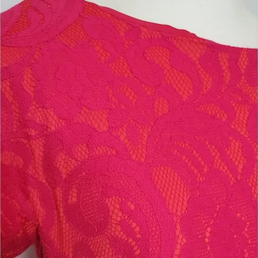 Cynthia Steffe orange lace dress